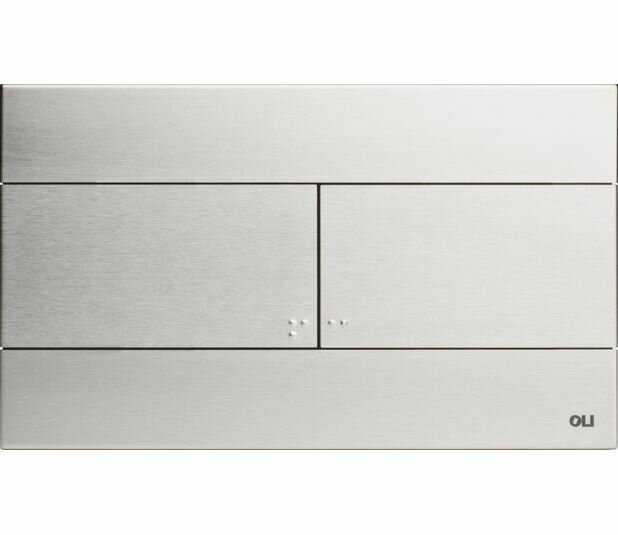 Панель смыва для инсталляции OLI SLIM INOX 057141 матовый с нержавеющим покрытием, Механическое управление