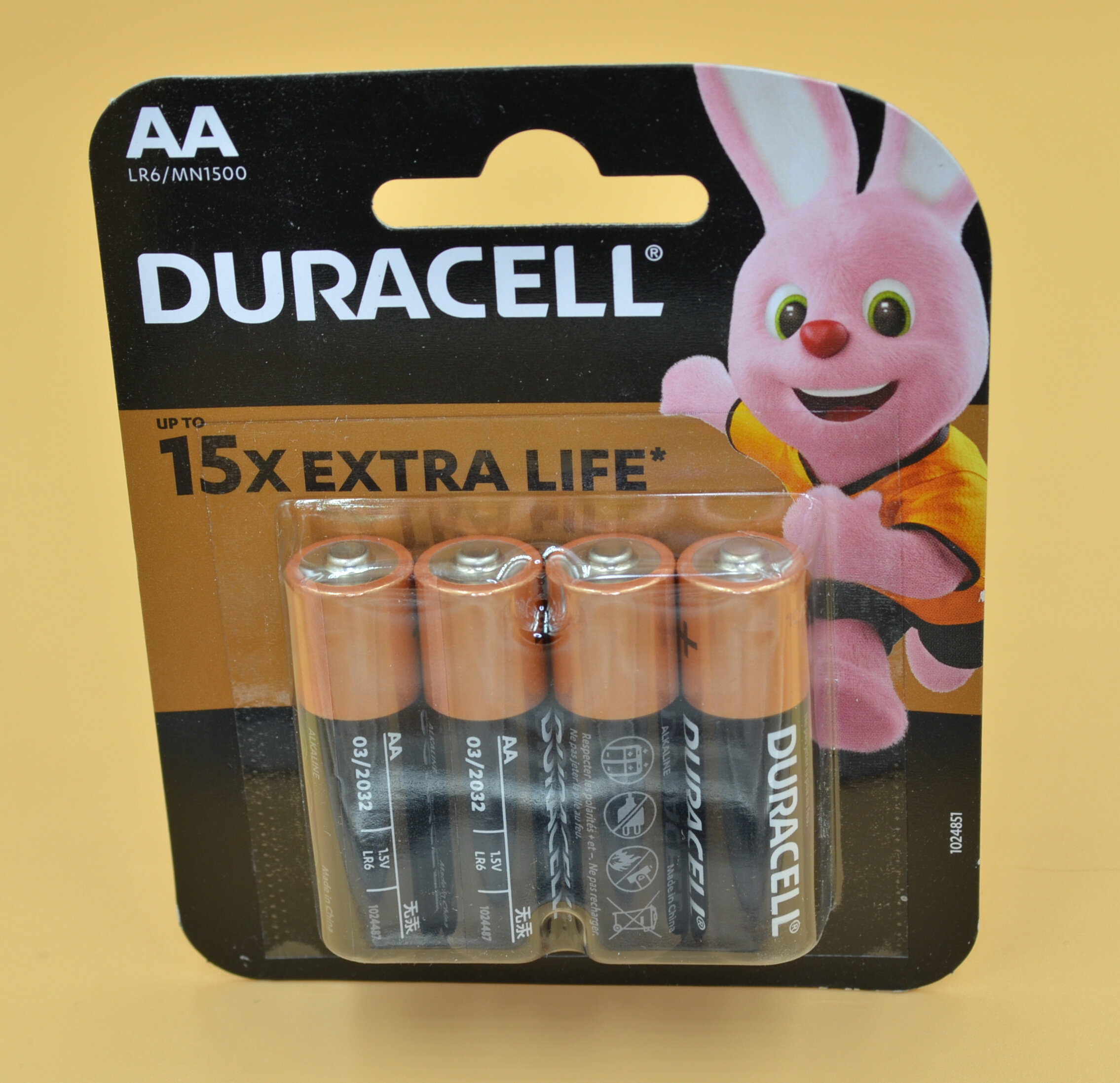 Батарея AA DURACELL LR6- 4BL MN1500 (4шт в упаковке) (12/48) AA DURACELL LR6- 4BL MN1500