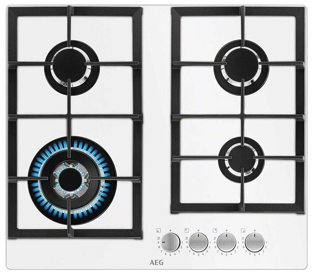 Газовая варочная панель AEG HKB64420NW - фотография № 1