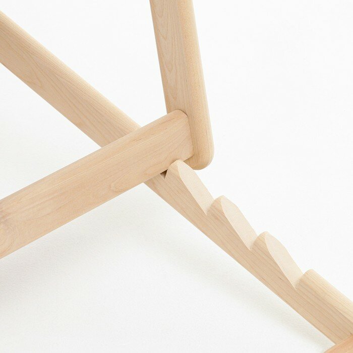 Кресло-шезлонг складной деревянный/тканевый 133х63 см - фотография № 5