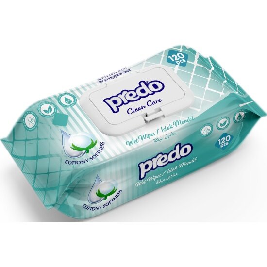 Влажные салфетки Predo Clean Care, 120 шт