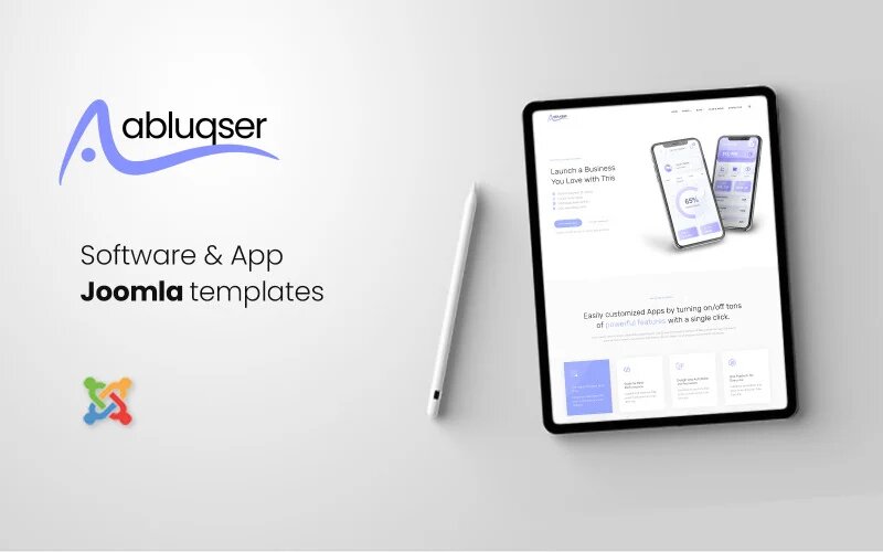 Шаблон Joomla Abluqser - Software And App Joomla 4 Templates