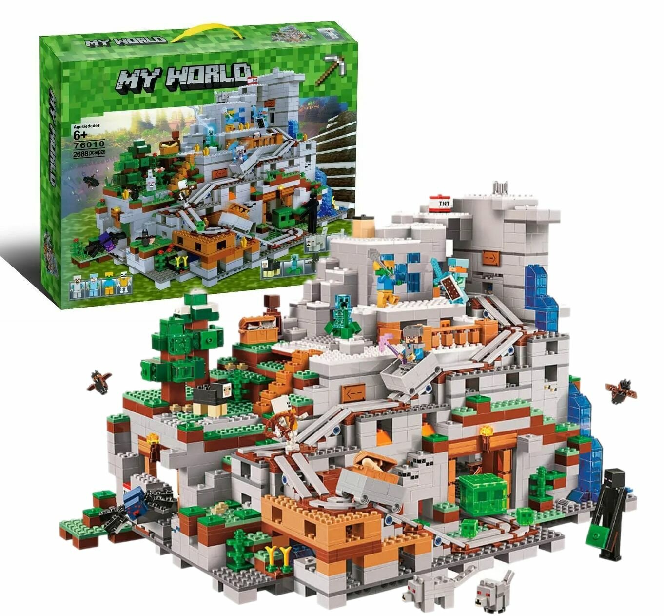 Конструктор Майнкрафт my world 2688 деталей - minecraft с фигурками