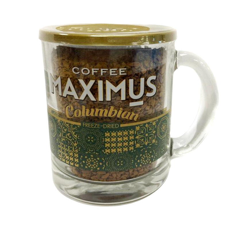 Кофе сублимированный в стеклянной кружке 'Columbian' ТМ Maximus 70г - фотография № 2