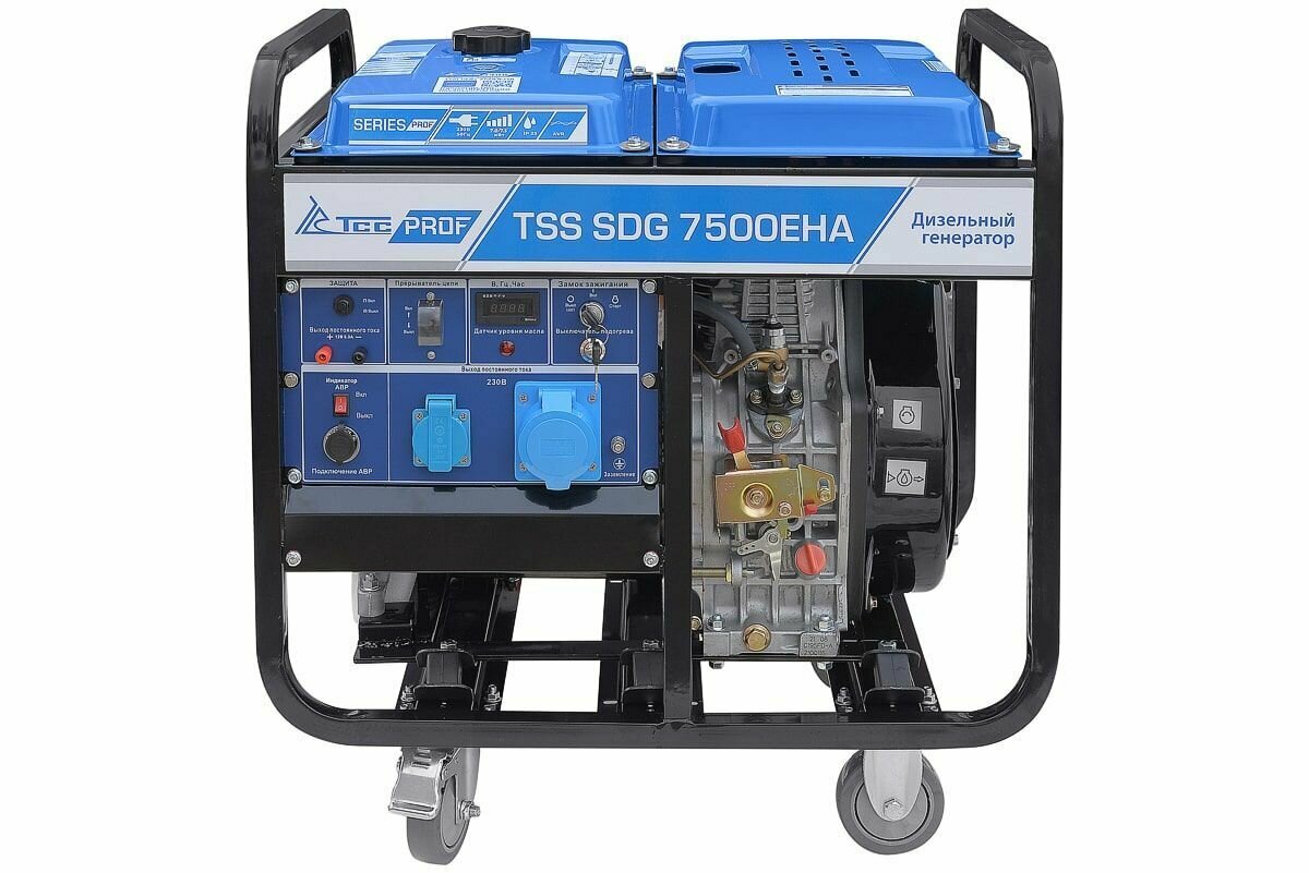 Дизельный генератор TSS SDG 7500EHA (7,5 кВт / 220В) с электростартером и разъемом под АВР - фотография № 2