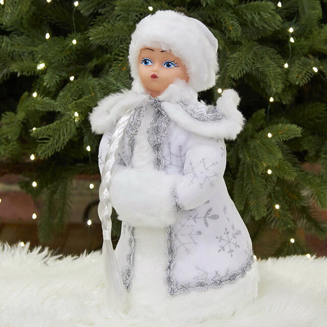 Коломеев Фигура Снегурочка - Зимняя красавица в белой шубке 35 см СН-11