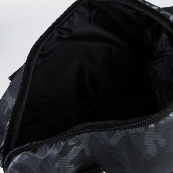 Сумка дорожная на молнии, 2 наружных кармана, длинный ремень, цвет серый - фотография № 3
