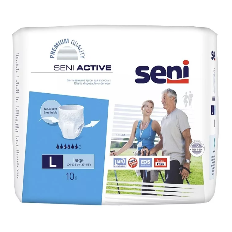 Seni Active подгузники-трусы р.L №10 (6 капель)