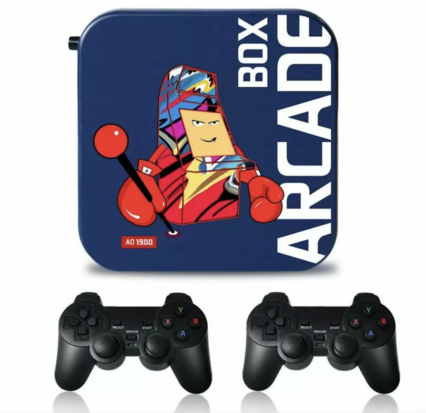 NEW консоль ARCADE 33000 игр, поддержка 50+ эмуляторов, 4K HD video+AV, box, синий