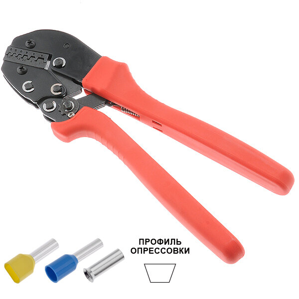 фото Пресс-клещи для втулочных наконечников 0,5-6 кв. мм AP-04WFL