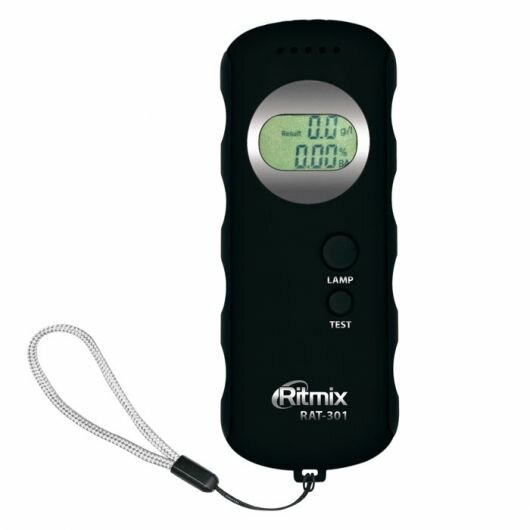 Алкотестер Ritmix RAT-301 полупроводниковый черный