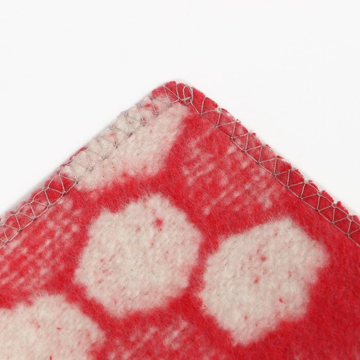 Одеяло байковое Панда 100х140см, цвет красный 400г/м , хлопок 100% - фотография № 3