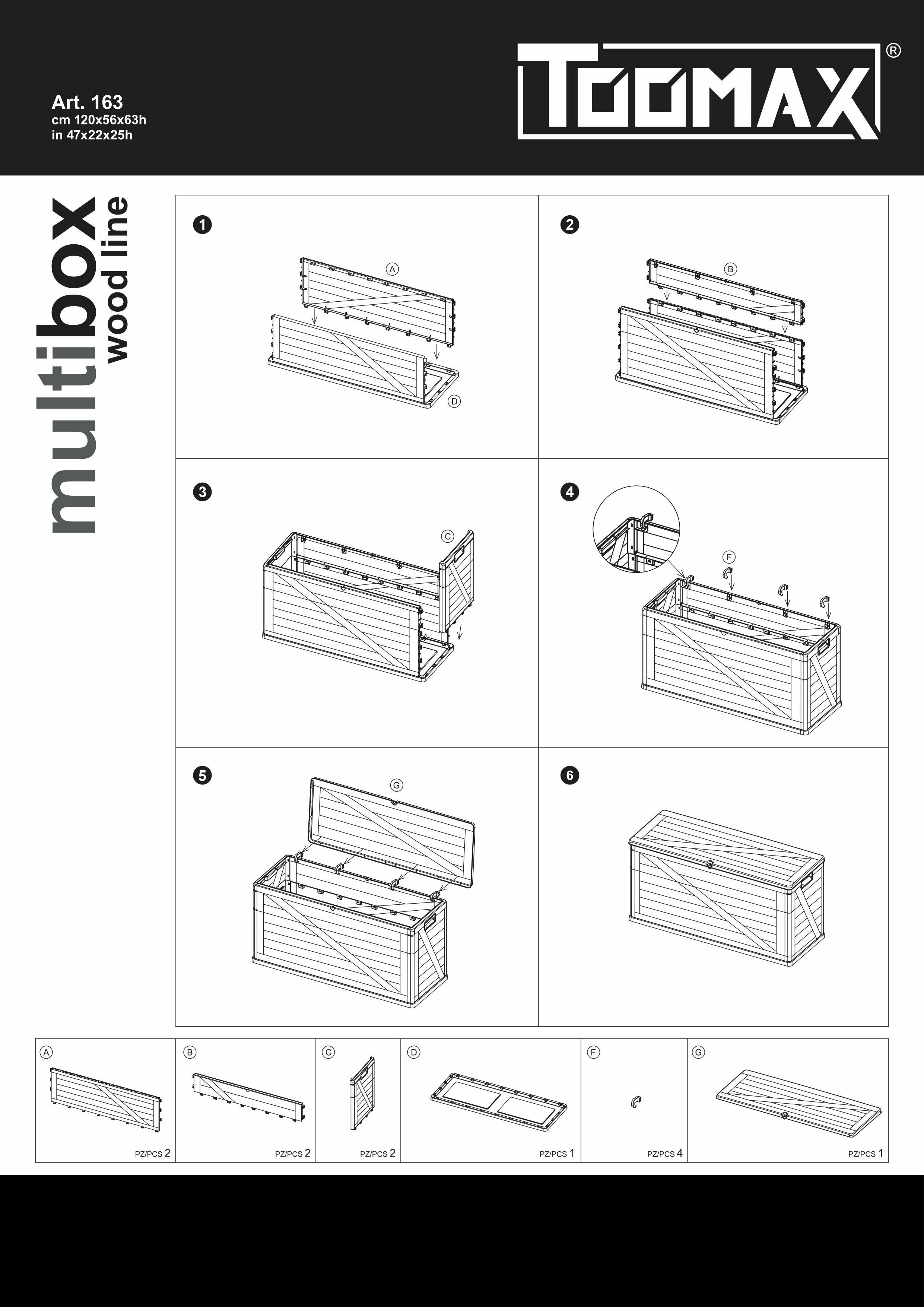 Сундук Toomax WoodLine, 420 л, светло-серый - фотография № 11