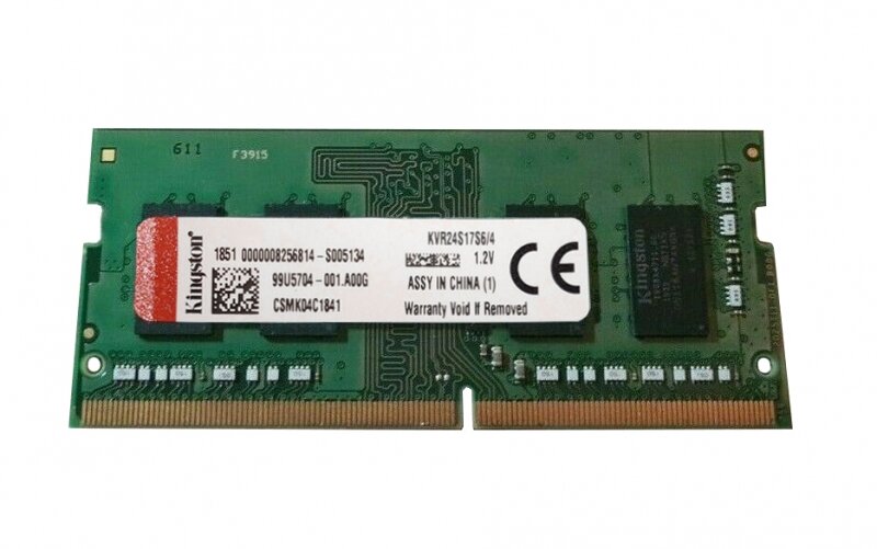 Оперативная память Kingston ValueRAM 4 ГБ DDR4 2400 МГц SODIMM CL17 KVR24S17S6/4