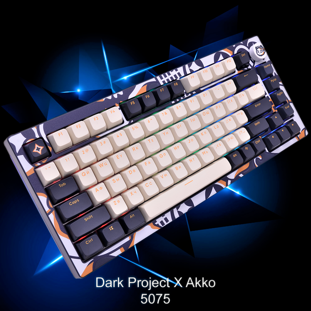 Игровая клавиатура Dark Project X AKKO 5075 White Akko Fairy Silent Switch