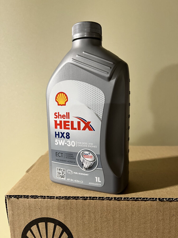 Синтетическое моторное масло SHELL Helix HX8 ECT 5W-30, 1 л, 1 шт.