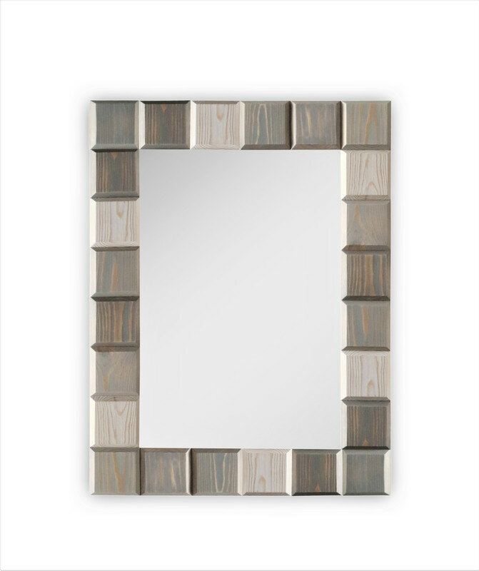 Зеркало сосна многоцветный серый, 112х88 см - фотография № 1
