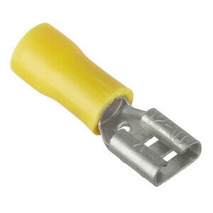 фото Разъем штекерный штыревой плоский изолированный КВТ РПИ-М d6,3 мм 2,5-6 кв. мм (60 шт.)