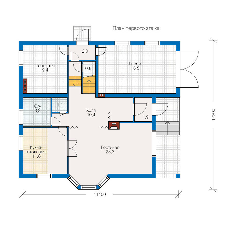 40-51GL-Catalog-Plans - Проект двухэтажного дома из газобетона - фотография № 2