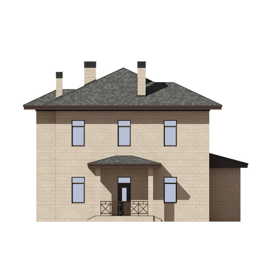 45-51AG-Catalog-Plans - Проект двухэтажного дома из газобетона с террасой - фотография № 6