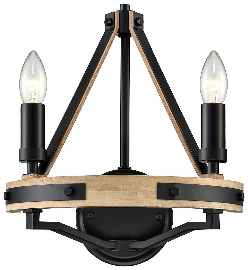 фото Настенное бра Wertmark Brenda WE586.02.021, E14, 80Вт, кол-во ламп:2шт., Черный