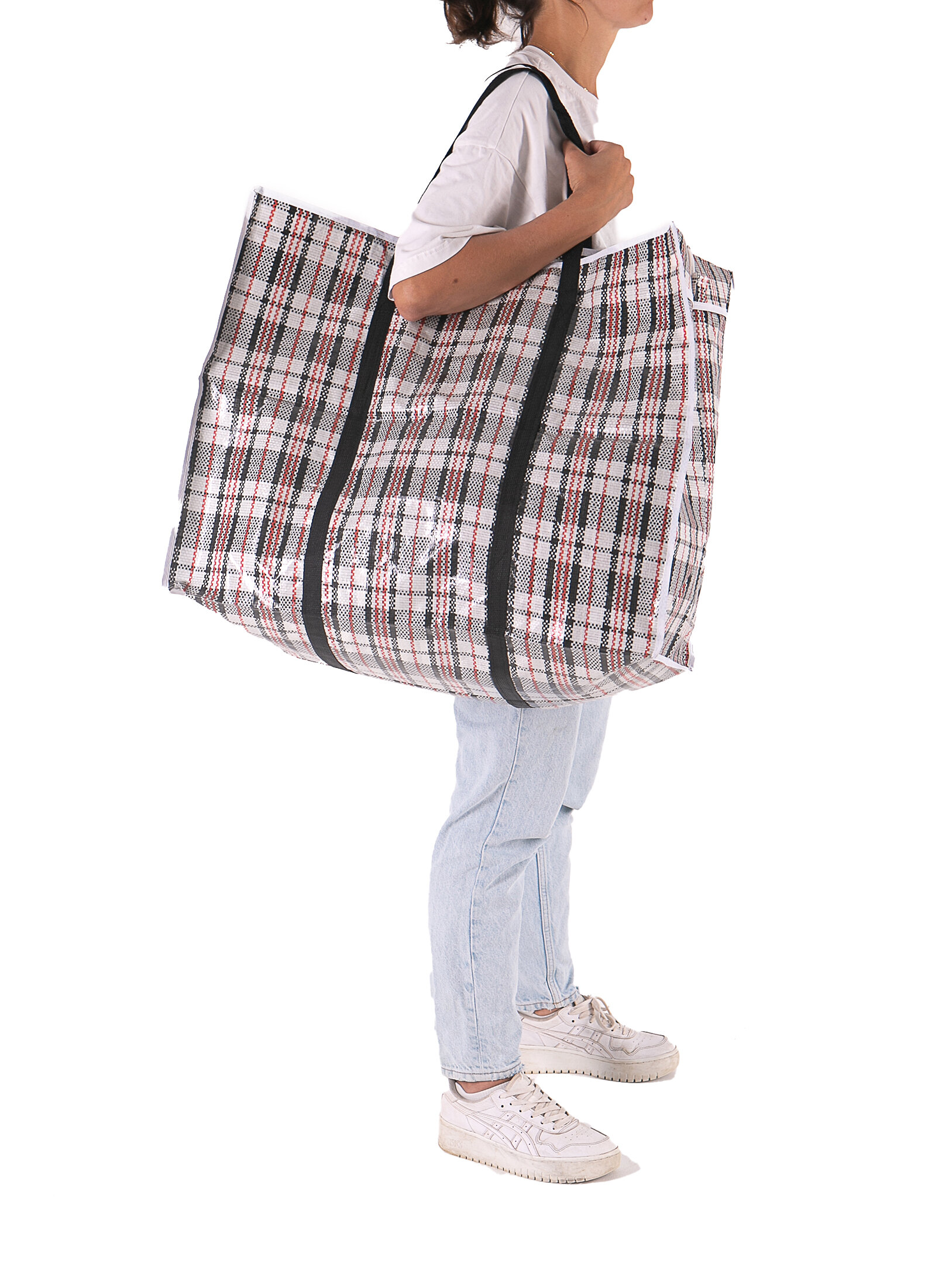 Средняя однослойная сумка баул для переезда 53х48х29см 74л - фотография № 8