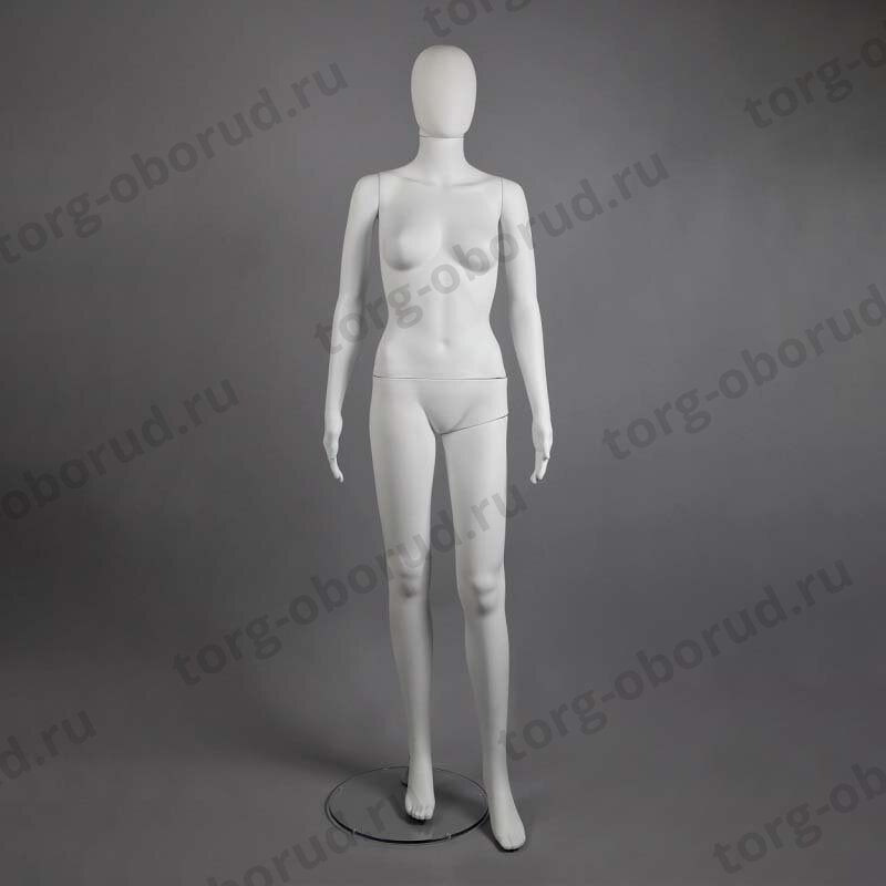 Манекен женский в полный рост абстрактный для магазина одежды FAM-05/A-1(бел мат)
