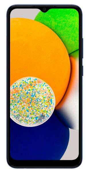 Смартфон Samsung SM-A035F Galaxy A03 32Gb 3Gb синий моноблок 3G 4G 6.5 720x1600 Android 10 48Mpix 802.11 b/g/n/ac GPS GSM900/1800 GSM1900 TouchSc