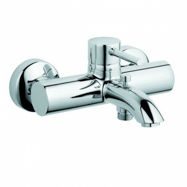 Настенный смеситель Kludi Bozz, арт. 386910576, неповоротный излив, с выходом на душ (без лейки)