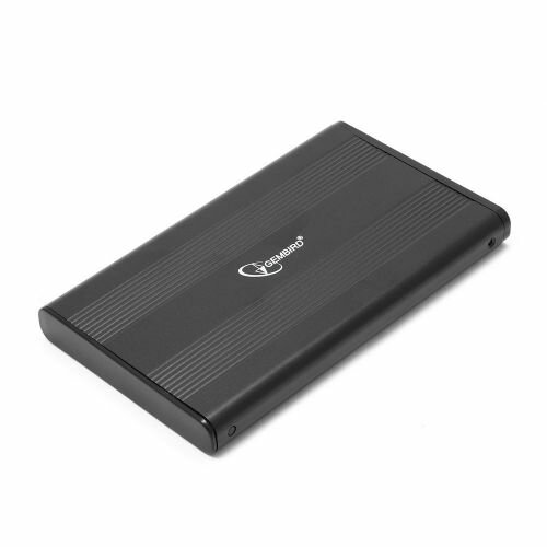 Внешний корпус для HDD SATA 2.5” Gembird EE2-U2S-5 для HDD/SSD SATA 6Gb/s 2.5", USB 2.0, алюминий, черный