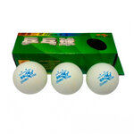 Мячи настольный теннис Double Fish; 2*; 3 штуки в упаковке; цвет белый - изображение