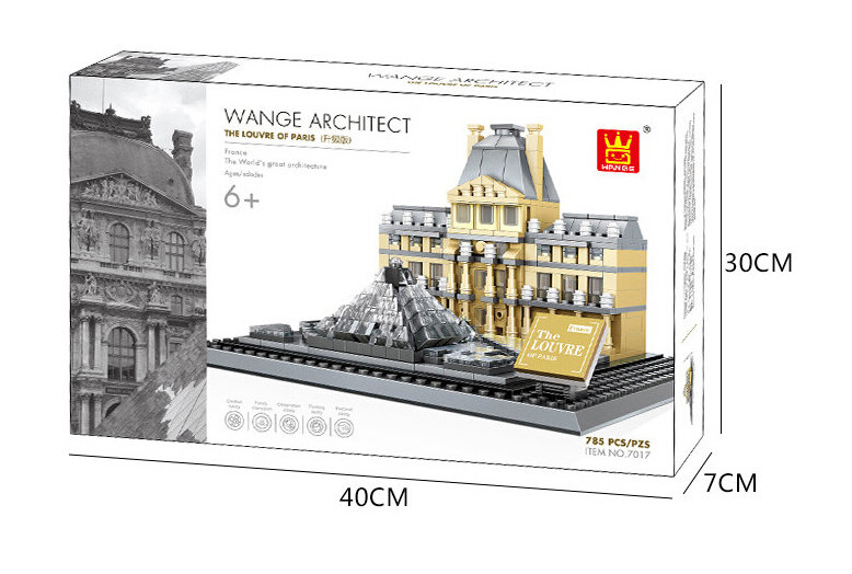 фото Конструктор Wange Лувр Париж Франция 785 деталей 69953