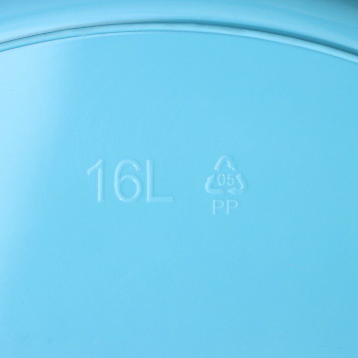 Таз с ручками, 16 л, 44,5×43×21,5 см, круглый, цвет голубой океан - фотография № 4