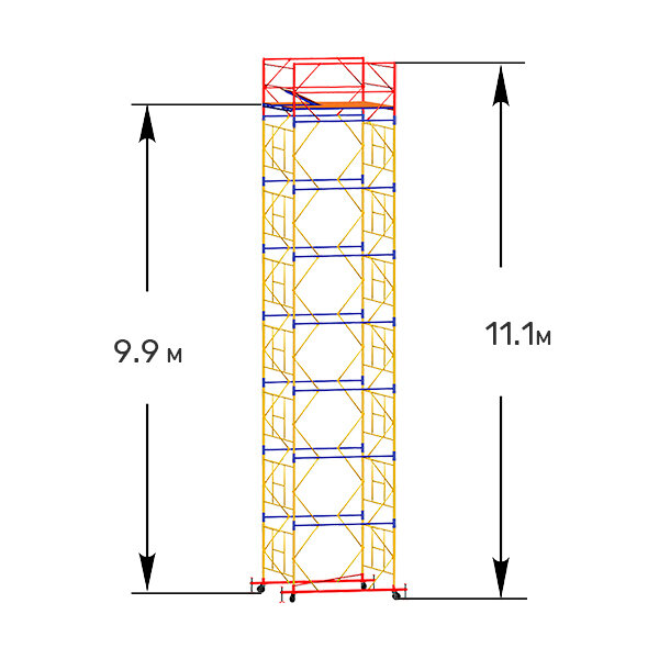 Вышка-тура ВСП - 250/2,0х2,0 Высота - 11.2 м