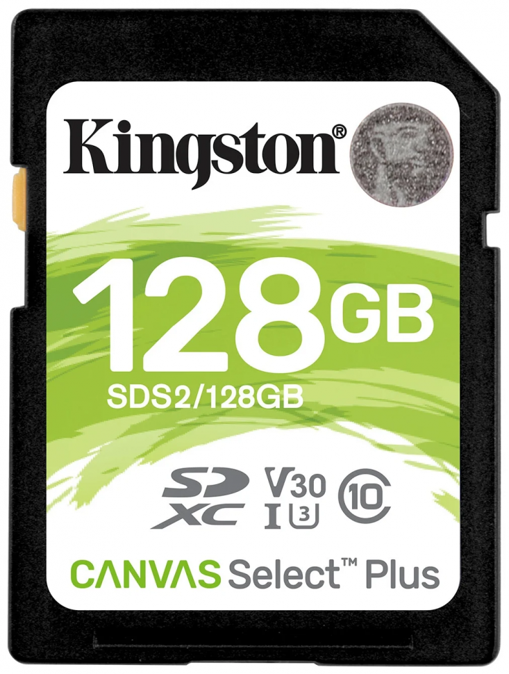 Карта памяти Kingston SDS2 128 GB, чтение: 100 MB/s, запись: 85 MB/s