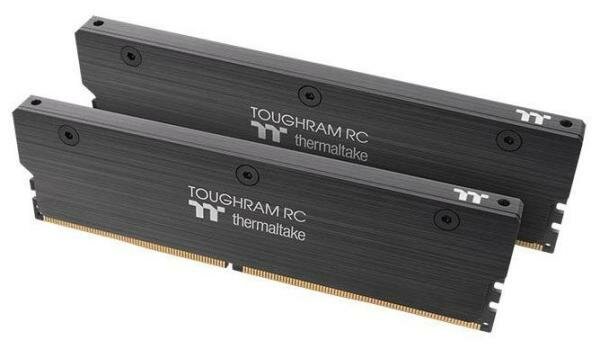 16GB Thermaltake DDR4 4000 DIMM TOUGHRAM RC Black Gaming Memory RA24D408GX2-4000C19A Non-ECC, CL18, 1.35V, Heat Shield, XMP 2.0, For Floe RC 240\\\\36