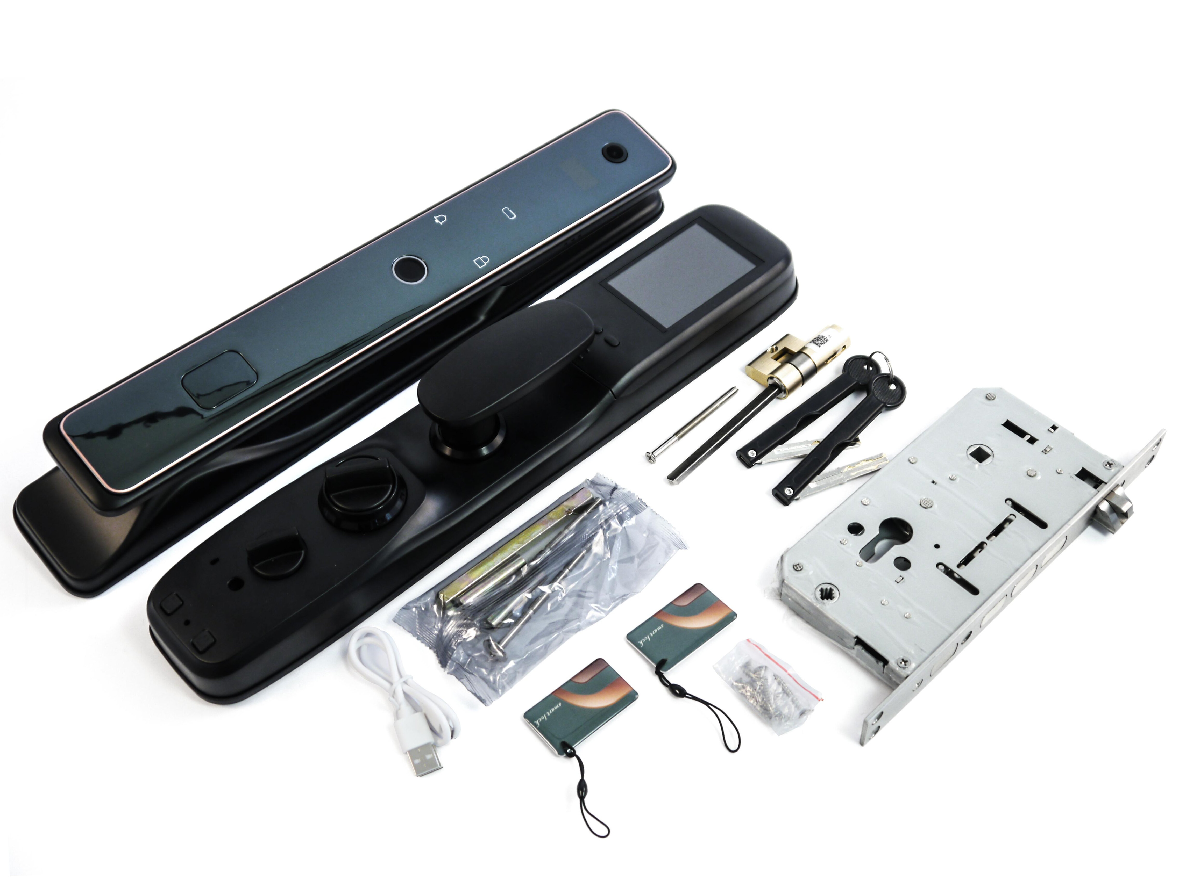 Биометрический умный Wi-Fi замок с камерой для входной двери - SL-K-915 Smart-WiFi (HDcom) (S14044S91) (считыватель отпечатка пальца) — фото 2