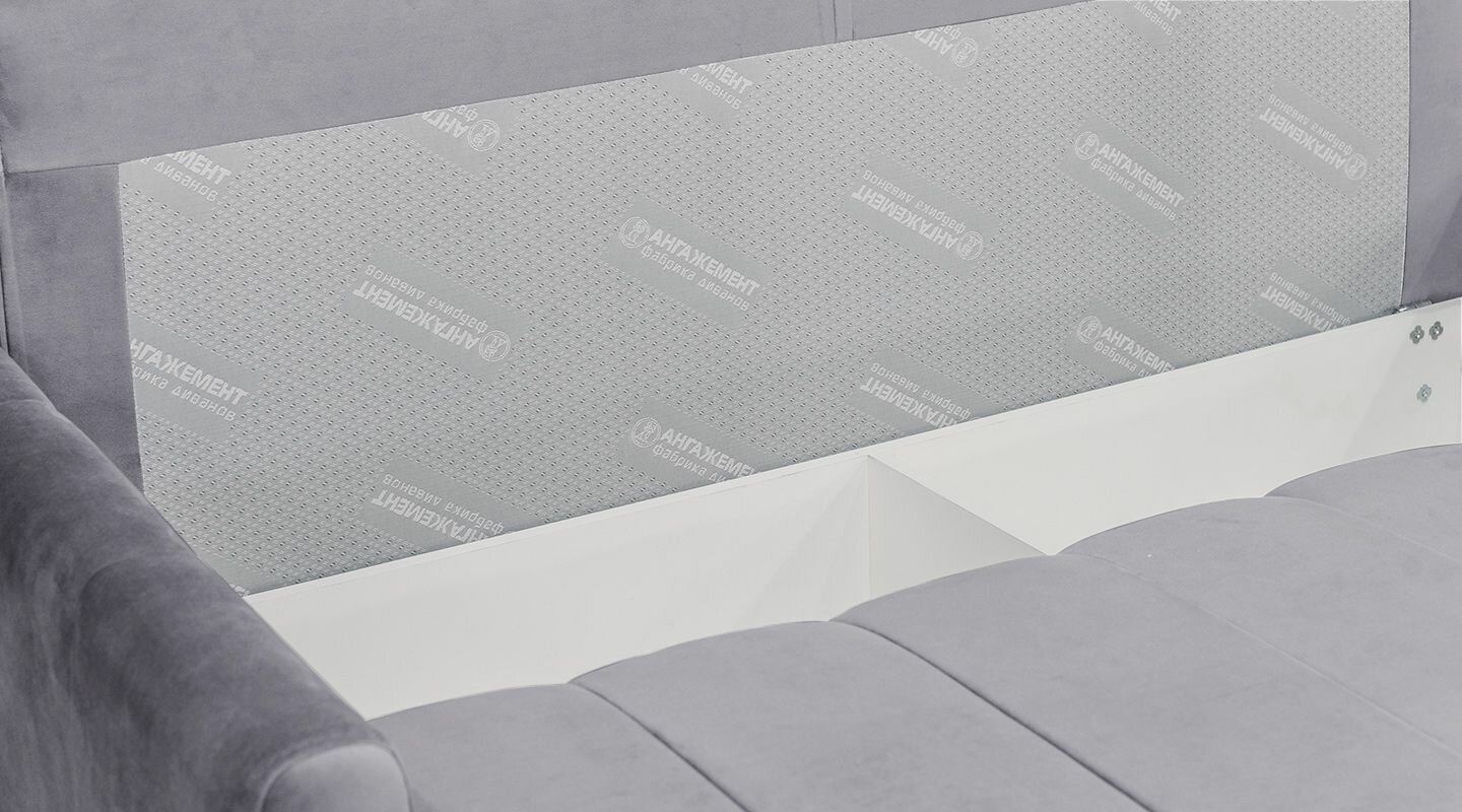 Угловой диван Норфолк 245х145х88 см, еврокнижка, независимый пружинный блок, серый велюр - фотография № 8