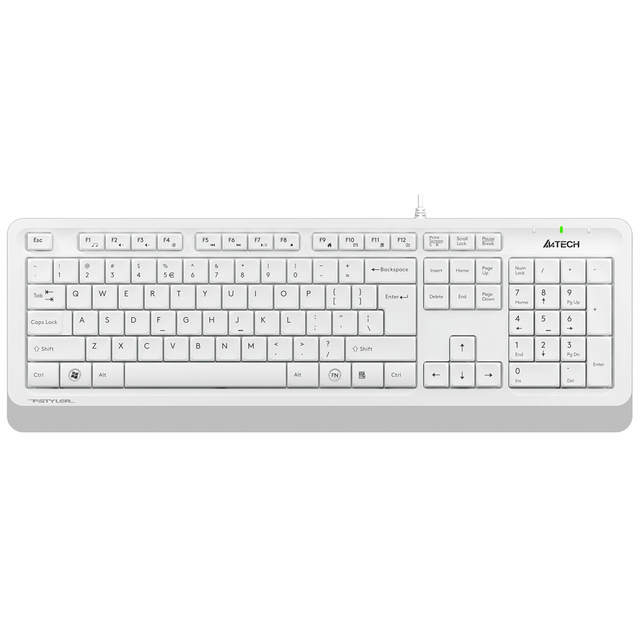 Клавиатура проводная A4Tech FStyler FK10 White/Grey