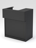 Кассовый стол "Эксперт" левосторонний, Черный 90 x 60 x 105 см (ДхШхВ)
