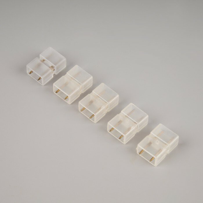 Набор соединительных коннекторов Ecola для светодиодной ленты 14 × 7 мм, 2-pin, 5 штук - фотография № 1