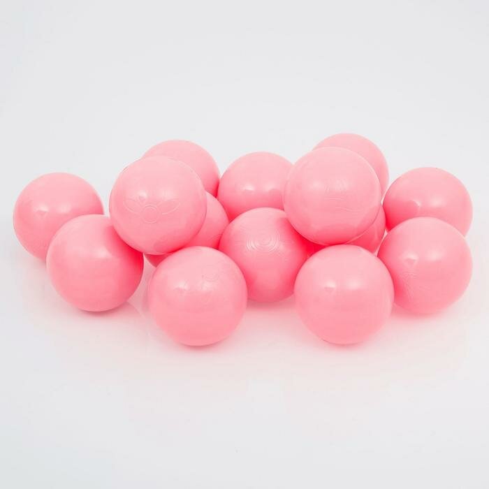 Шарики для сухого бассейна с рисунком диаметр шара 75 см набор 150 штук цвет розовый