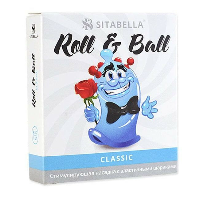 Стимулирующий презерватив-насадка Roll & Ball Classic (130860)