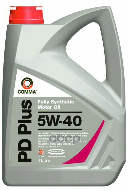 COMMA Comma 5W40 Pd Plus (4L)_ ! acea C3,Api Sn/Cf, Ford Wss M2c917-A, Mb 229.31/226.5