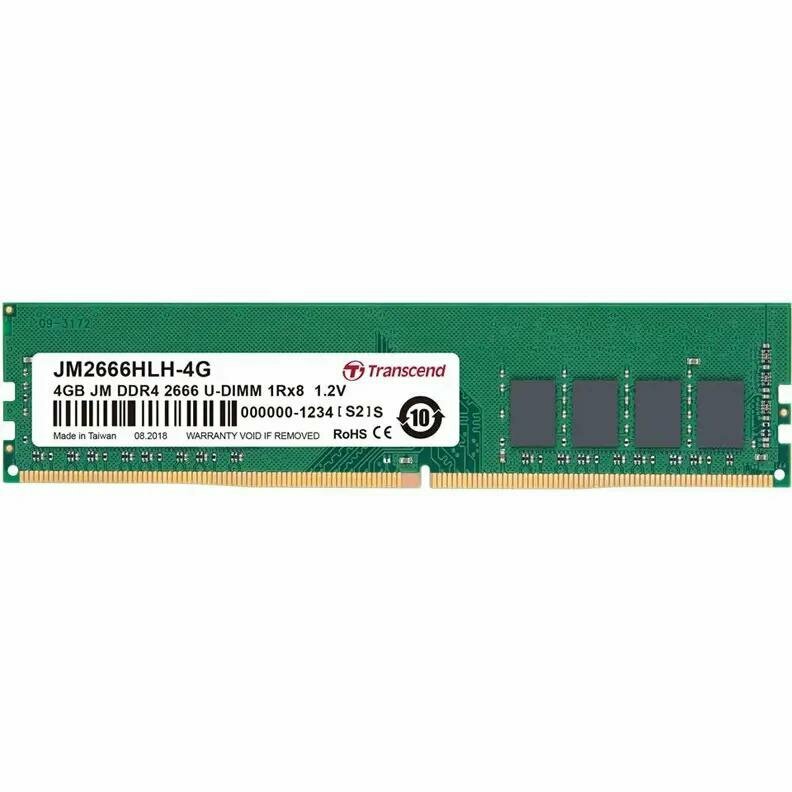  Transcend 4GB U-DIMM DDR4, 2666, 1Rx8, 1.2V