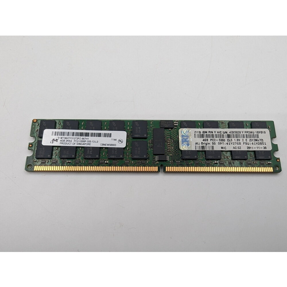 Модули памяти mt36htf51272pz-667, 41y2851, IBM, Micron, DDR2, 4 ГБ для сервера ОЕМ