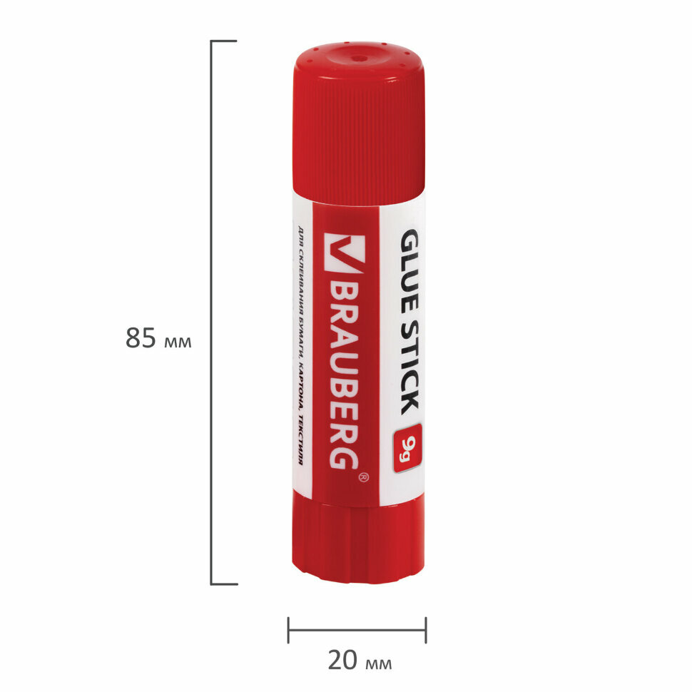 Клей-карандаш 9 г выгодная упаковка комплект 30 штук, BRAUBERG, 270484, 270484 - фотография № 9