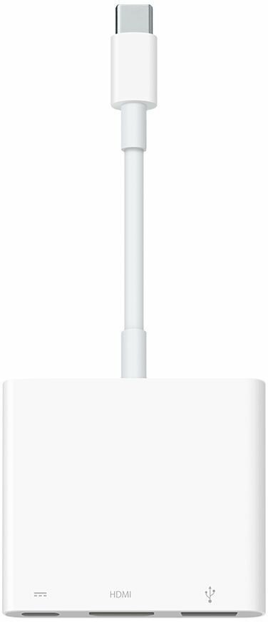 Порт-репликатор Apple A2119 USB-C Digital AV Multiport, белый [muf82zm/a]