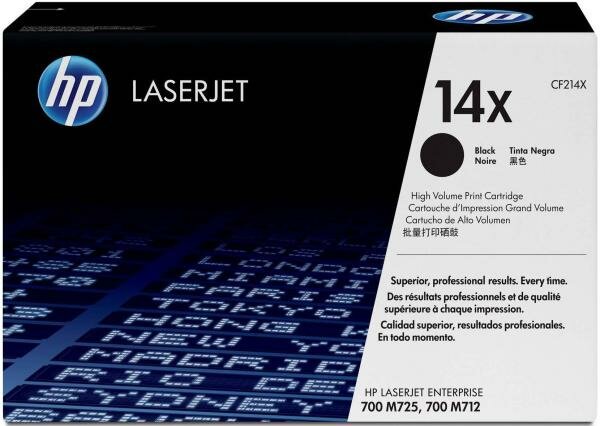 Картридж HP CF214X №14X для LaserJet Enterprise 700 Printer M712dn M712xh 17500стр черный увеличенный