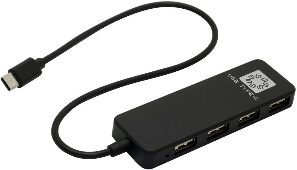 USB-концентратор 5bites Black (HB24C-210BK)